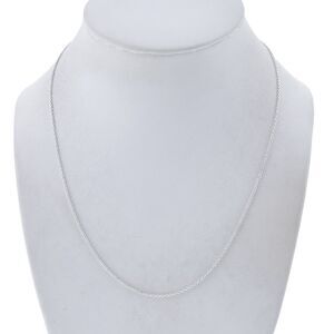 Estate India QG Sterling Silver 925 1.1mm Cable Link Chain 18"